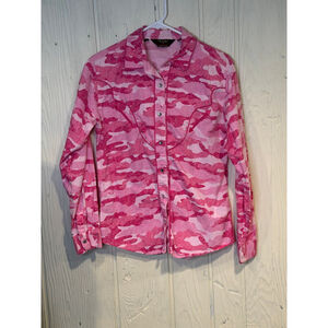 Women's Walls Pink Camo Button Down Western Style Shirt M